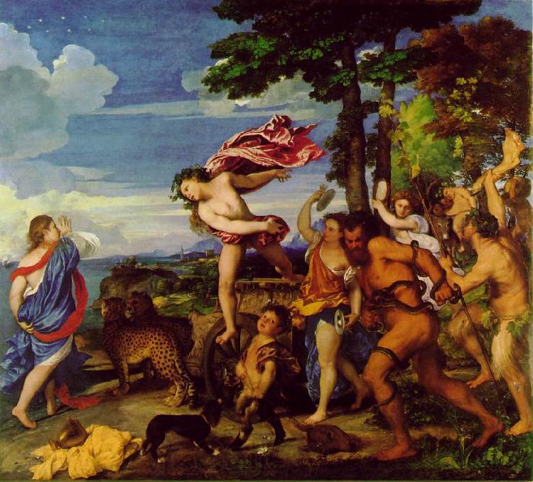 TIZIANO Vecellio Bacchus and Ariadne ar Norge oil painting art
